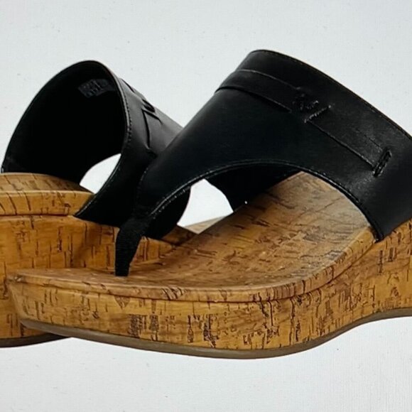 Vionic Womens Atlantic Cameron NAT Faux Leather Cork Thong Sandals Size 6 - Picture 1 of 7